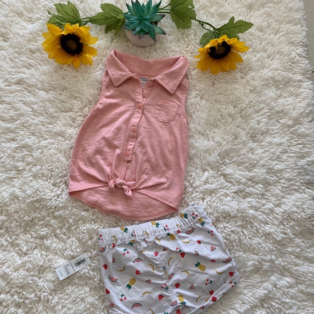 🌈Old Navy 2 piece Short and shirt outfit